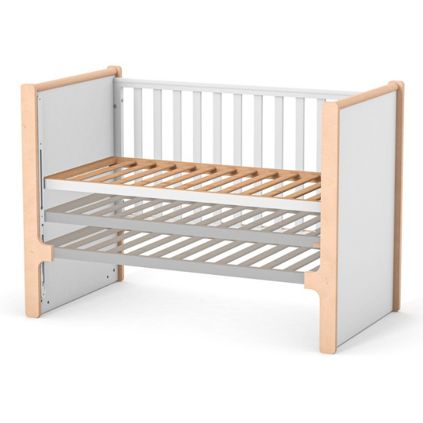 Dětská postýlka Markito Gekko Kids 120x60. Bílá / Přírodní Buk
